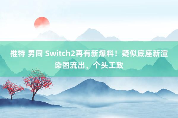 推特 男同 Switch2再有新爆料！疑似底座新渲染图流出、个头工致